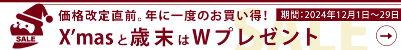 年に一度のお買い得 クリスマスと歳末とWプレゼント-2024