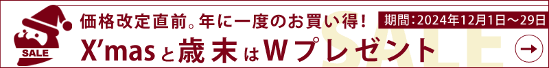 年に一度のお買い得 クリスマスと歳末とWプレゼント-2024